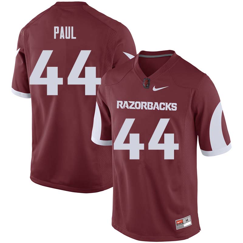 Men #44 Josh Paul Arkansas Razorback College Football Jerseys Sale-Cardinal
